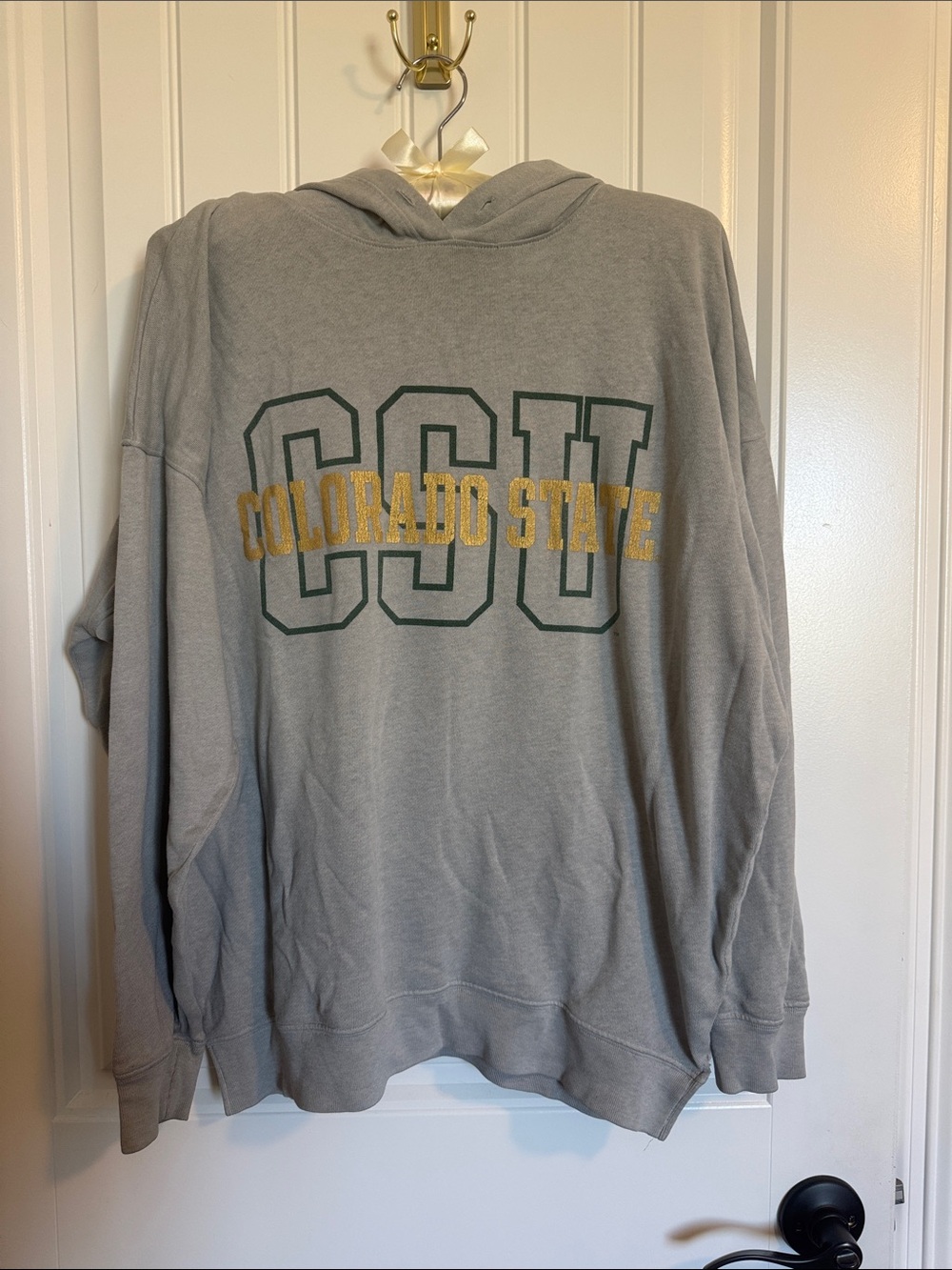 PINK Victoria's Secret Gray Colorado State CSU Pullover Hoodie